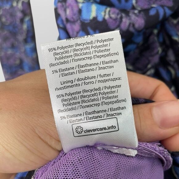 ROTATE by Birger Christensen Floral Long Sleeve Ruched Mini Dress Size US 4 - Picture 12 of 12